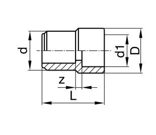 PP-R REDUCING TEE 110-90-110MM