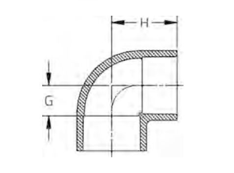 UPVC SCH80 ELBOW 90DEG SXS 8