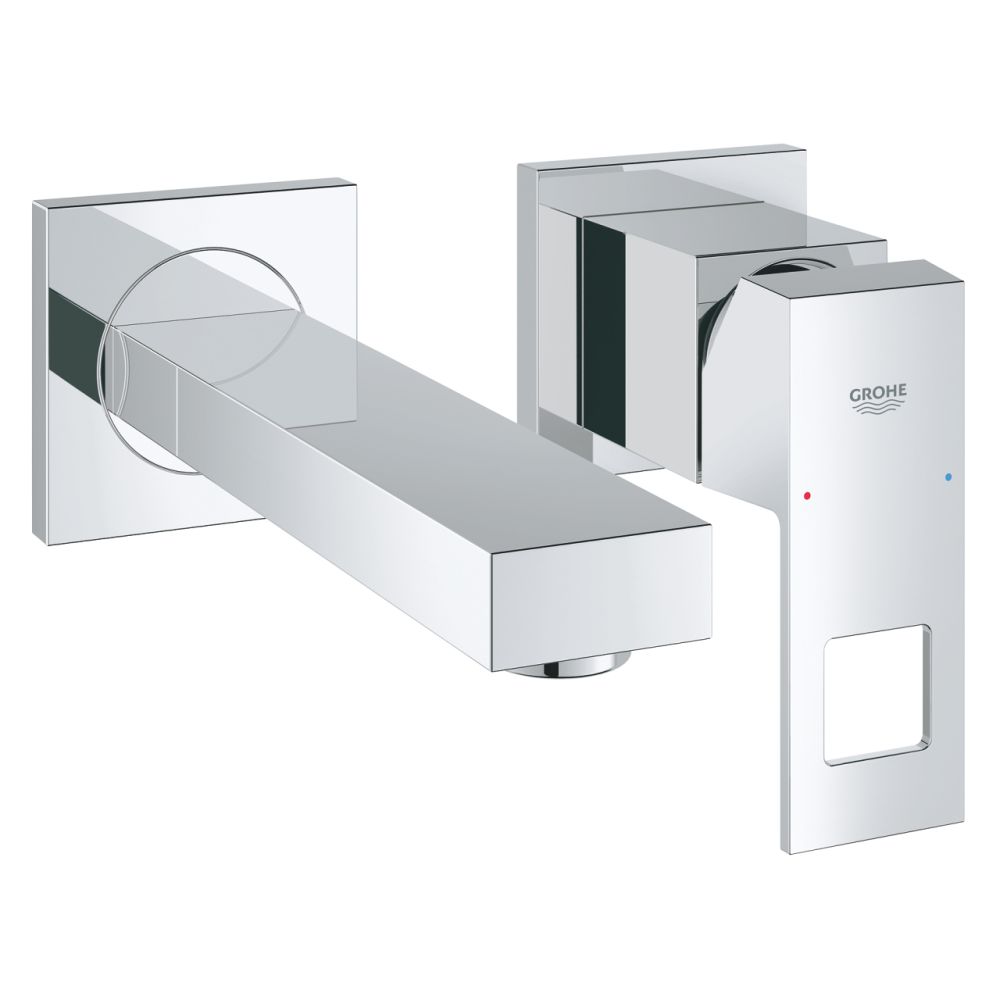 GROHE EUROCUBE 2-HOLE BASIN MIXER | CHROME S-SIZE