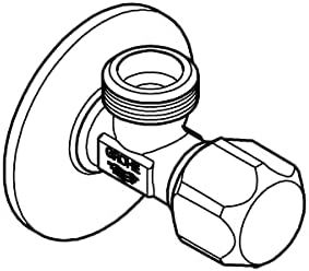 GROHE ANGLE VALVE, PRE-ROUGHENED CONNECTION THREAD | CHROME 1/2 IN X 1/2 IN