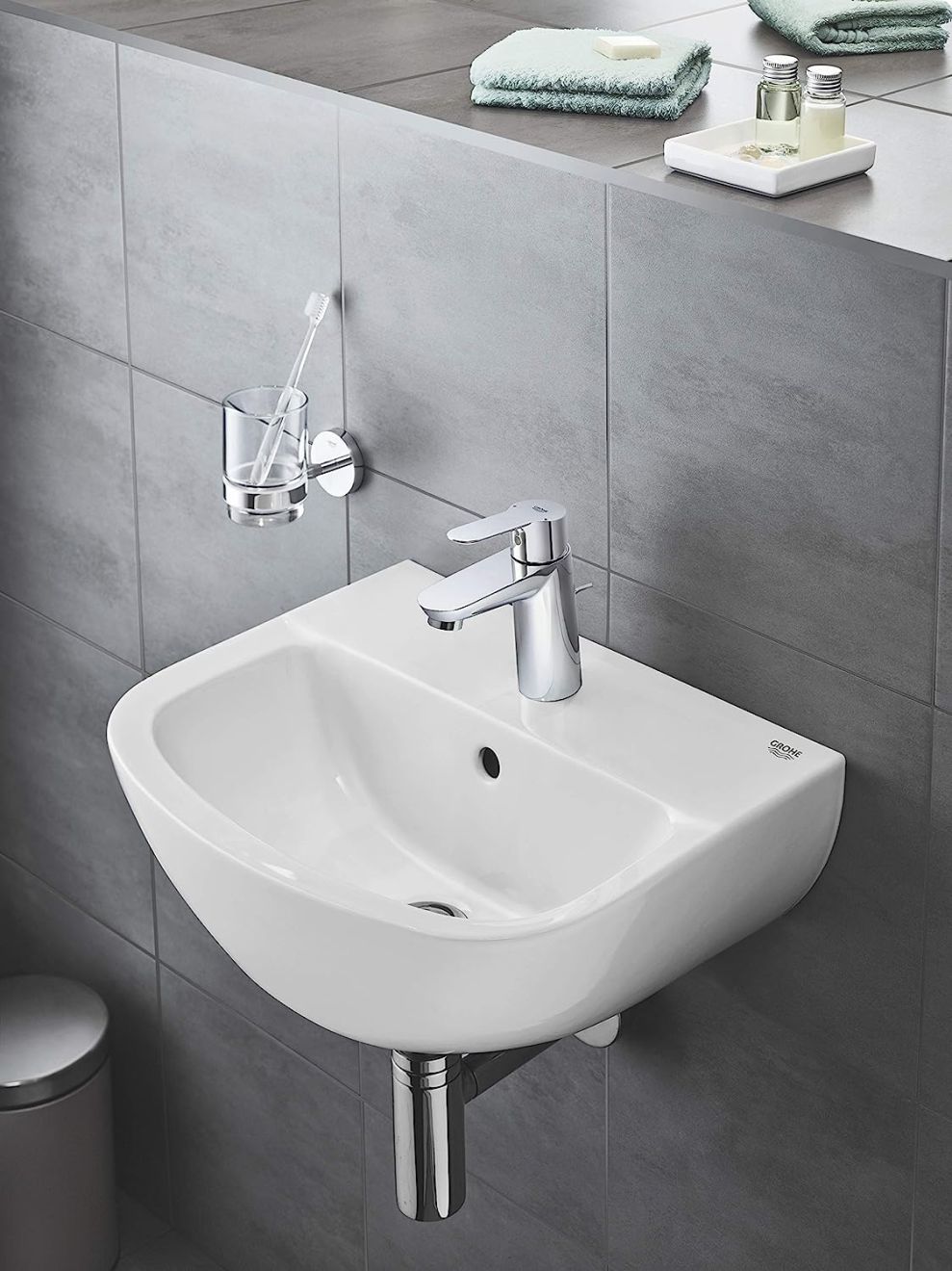 GROHE BAUEDGE SINGLE-LEVER BASIN MIXER | CHROME S-SIZE 1/2 IN