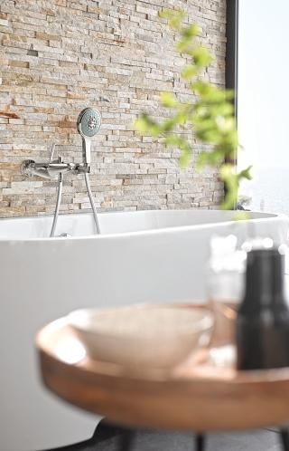 GROHE EURODISC JOY SINGLE-LEVER BASIN MIXER | MOON WHITE/CHROME M-SIZE 1/2 IN