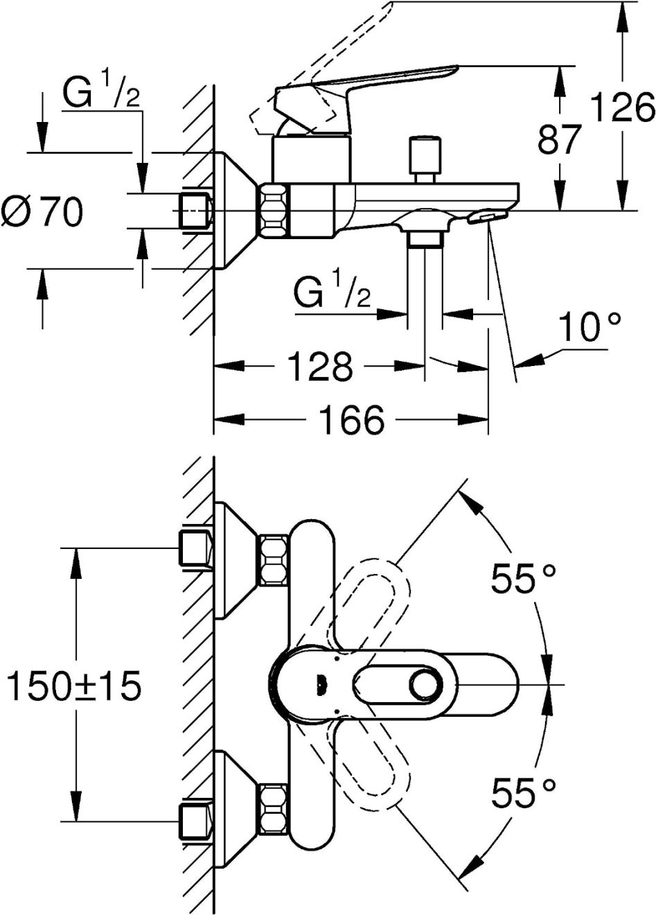 GROHE BAULOOP SINGLE-LEVER BATH MIXER
