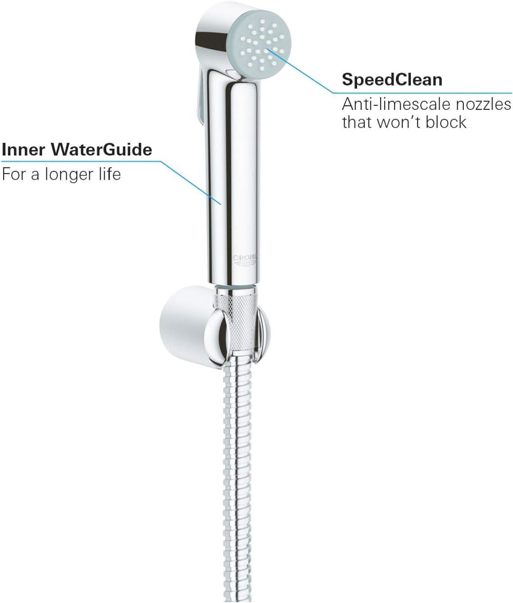GROHE TEMPESTA-F TRIGGER SPRAY 30, SPRAY SET, 1 SPRAY | CHROME, 1250 MM METAL HOSE