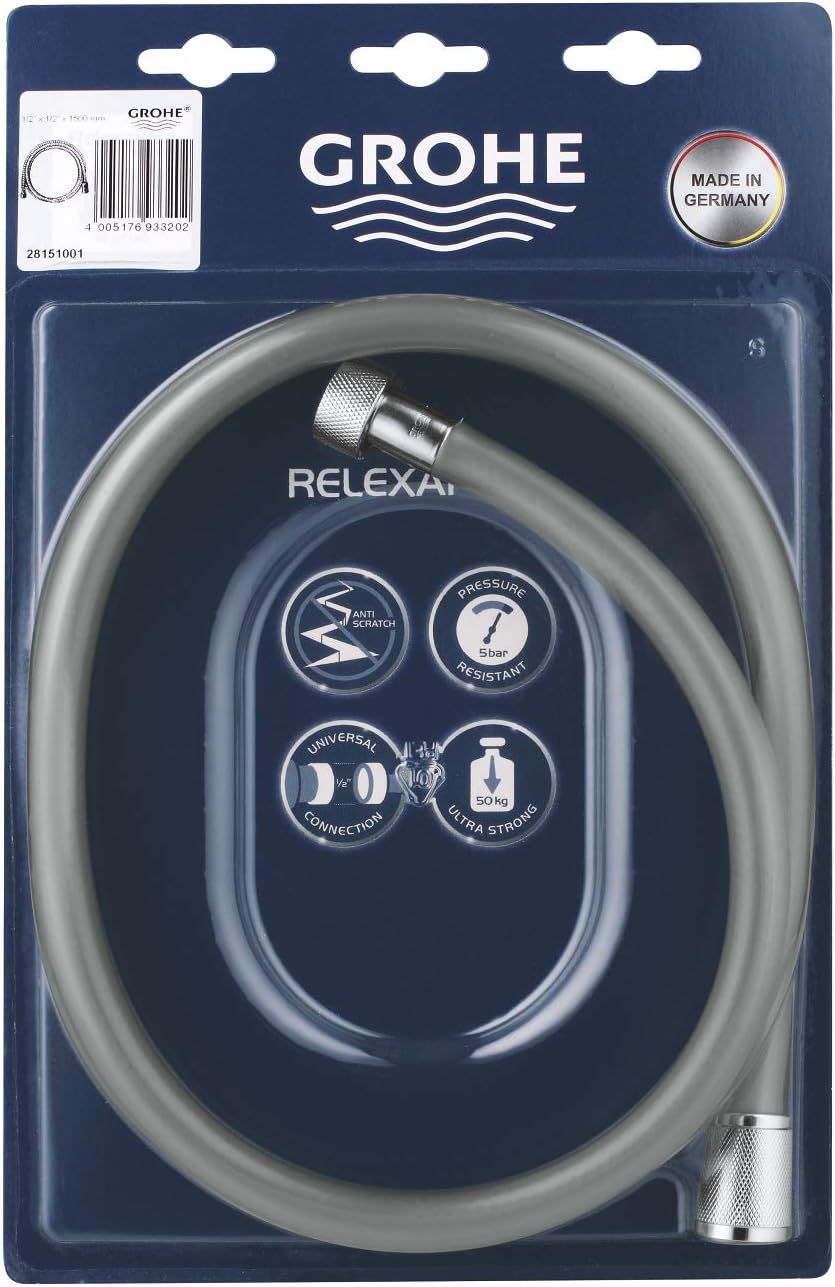 GROHE RELEXAFLEX SHOWER HOSE | 1500 MM | STARLIGHT CHROME