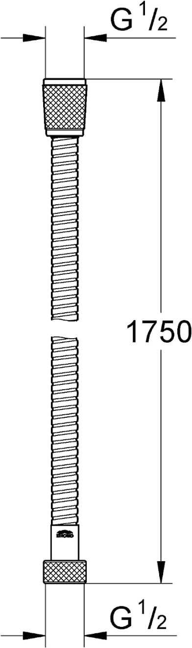 GROHE RELEXAFLEX SHOWER HOSE | 1750 MM | STARLIGHT CHROME