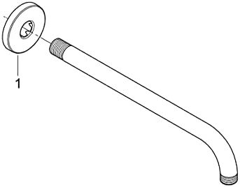 GROHE RAINSHOWER SHOWER ARM | 286 MM | CHROME