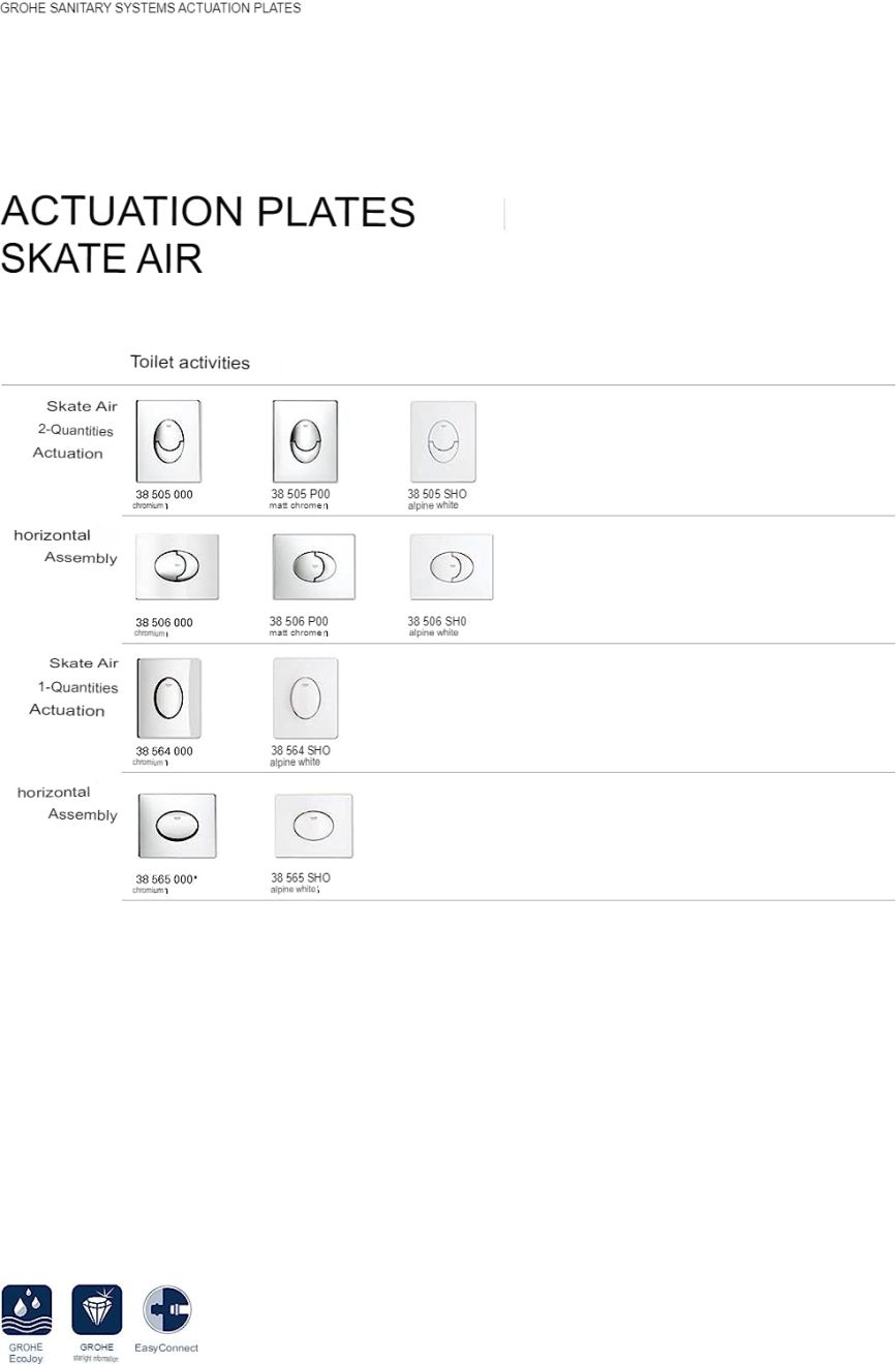 GROHE SKATE AIR FLUSH PLATE| 156 X 197 MM | CHROME