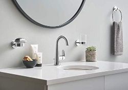 GROHE ESSENTIALS CRYSTAL GLASS WITH HOLDER | CHROME