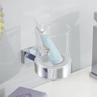 GROHE ESSENTIALS CUBE HOLDER FOR GLASS/SOAP |CHROME