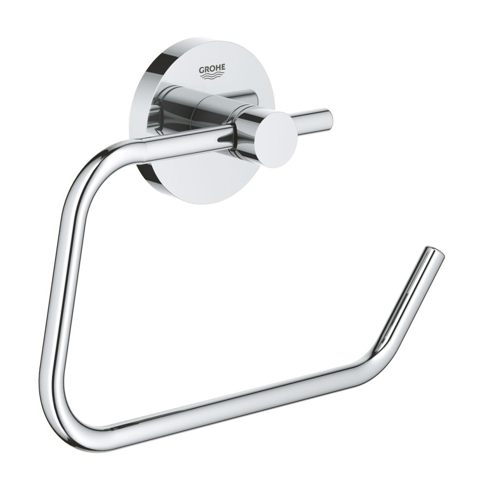 GROHE ESSENTIALS TOILET PAPER HOLDER WITHOUT COVER | CHROME