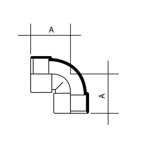 ABS BEND GREY 90DEG 1 1/2