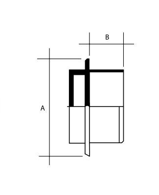 ABS ACCESS PLUG GREY 1 1/2