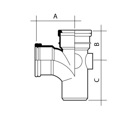 UPVC SOIL DBL SKT TEE 921/2 DEG 3