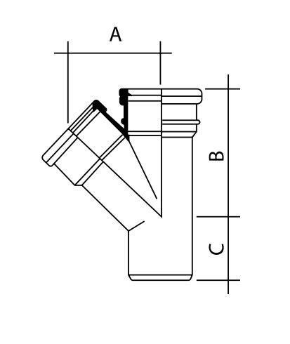 UPVC SOIL SGL SKT 'Y' BRANCH 4