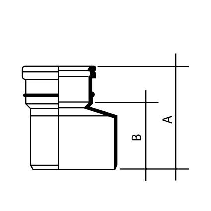 UPVC SOIL LEVEL INVERT REDUCER 4X3