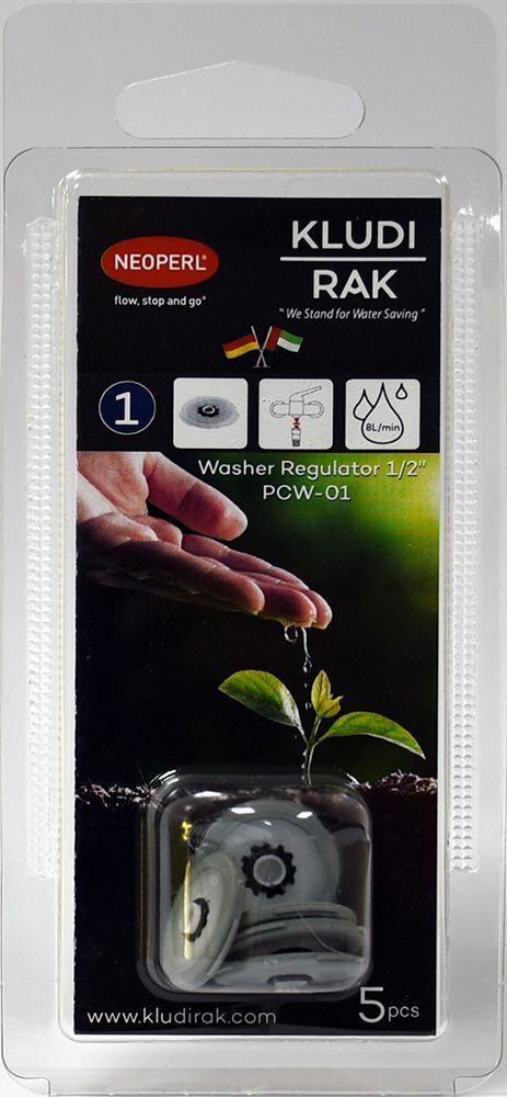 KLUDI RAK PCW-01 WSHR REGLTR WATER SVG 8L/MIN 1/2