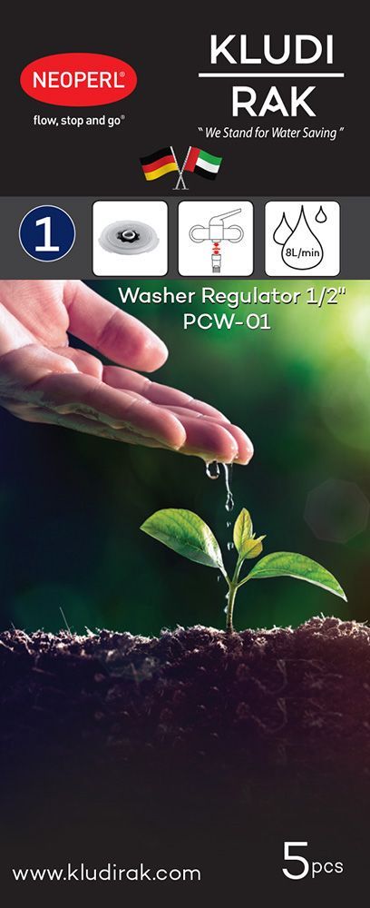 KLUDI RAK PCW-01 WSHR REGLTR WATER SVG 8L/MIN 1/2
