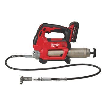 MILWAUKEE M18 GREASE GUN KIT, 1 X 2.0 AH BATTERY PACK, M12-18 C CHARGER, KITBOX