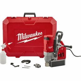 MILWAUKEE MAGNETIC DRILLING PRESS WITH ELECTRO MAGNET, AUTOSTOP, 110V