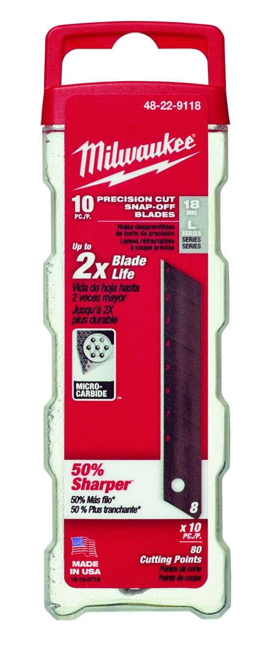 MILWAUKEE UNIVERSAL BLADE SNAP BLADE 18MM-10PC