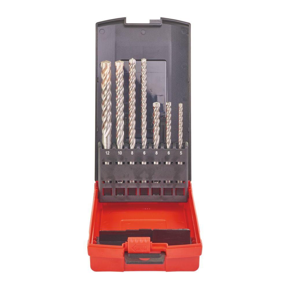 MILWAUKEE HAMMER DRILLS MX4 SDS-PLUS CASSETTE 7 PCS SET
