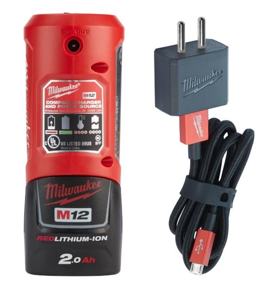 MILWAUKEE M12 COMPACT CHARGER AND POWER SOURCE|[M12TC]