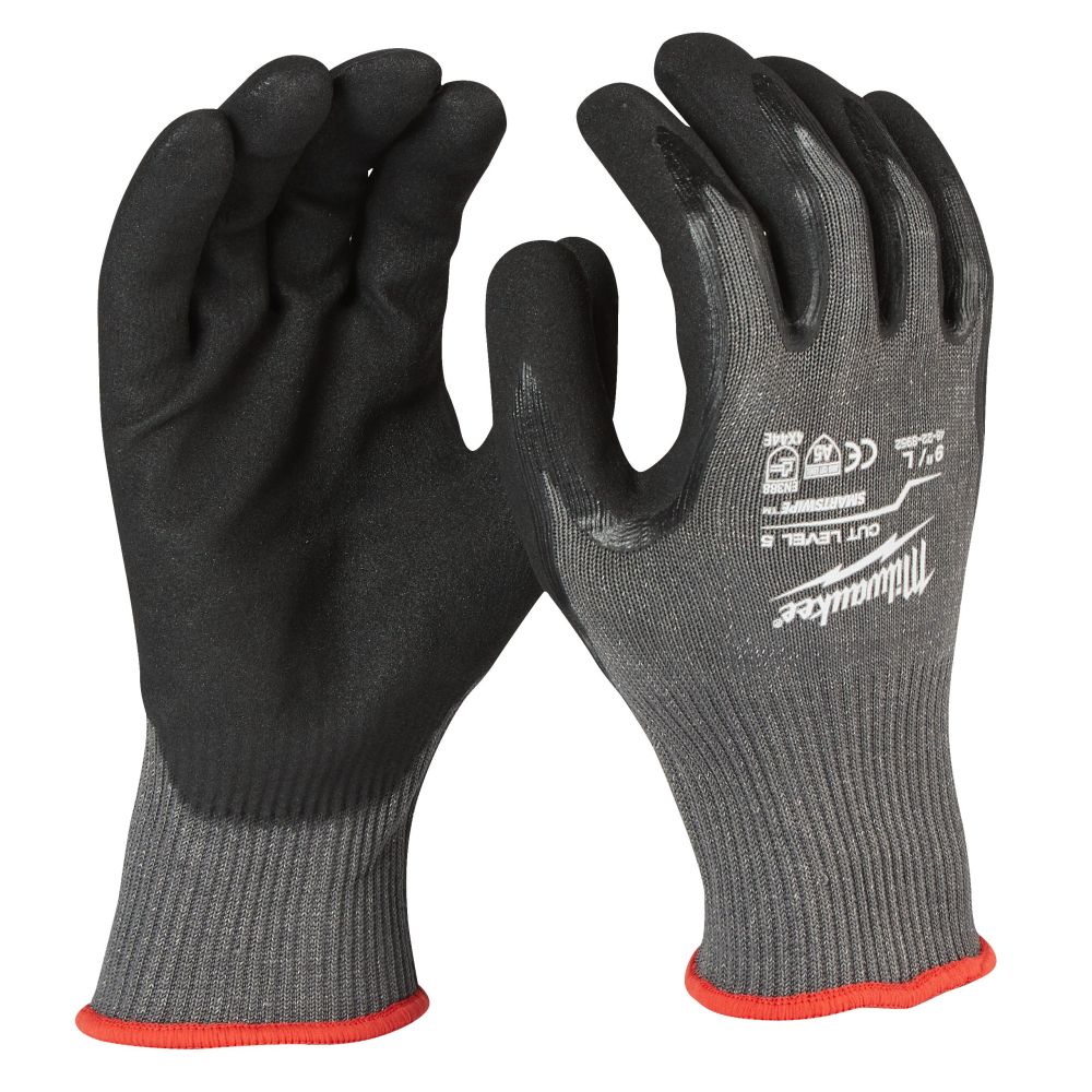 MILWAUKEE CUT LEVEL 5 DIPPED GLOVES - XL/10 - 1PC