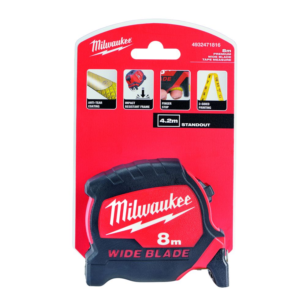MILWAUKEE PREMIUM WIDE BLADE MEASURE TAPE|8M