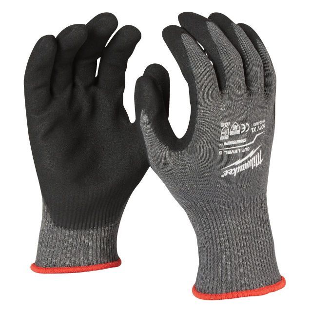 MILWAUKEE DIPPED GLOVES CUT LEVEL 5/E [12PCS] | XL | 10