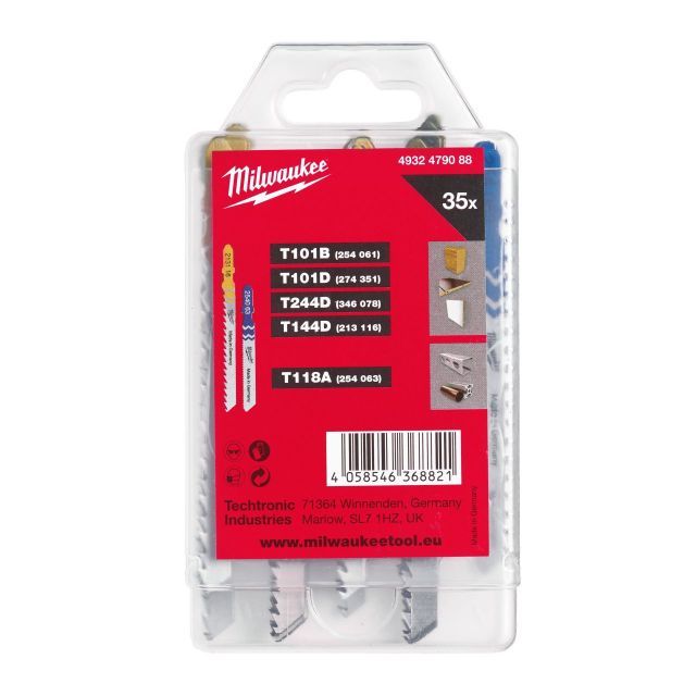 MILWAUKEE JIGSAW BLADES SET - WOOD & METAL | 35 PCS