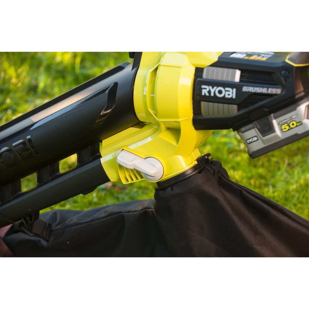 RYOBI 18V ONE+ CORDLESS BRUSHLESS LEAF BLOWER VACUUM, BARE TOOL [OBV18]