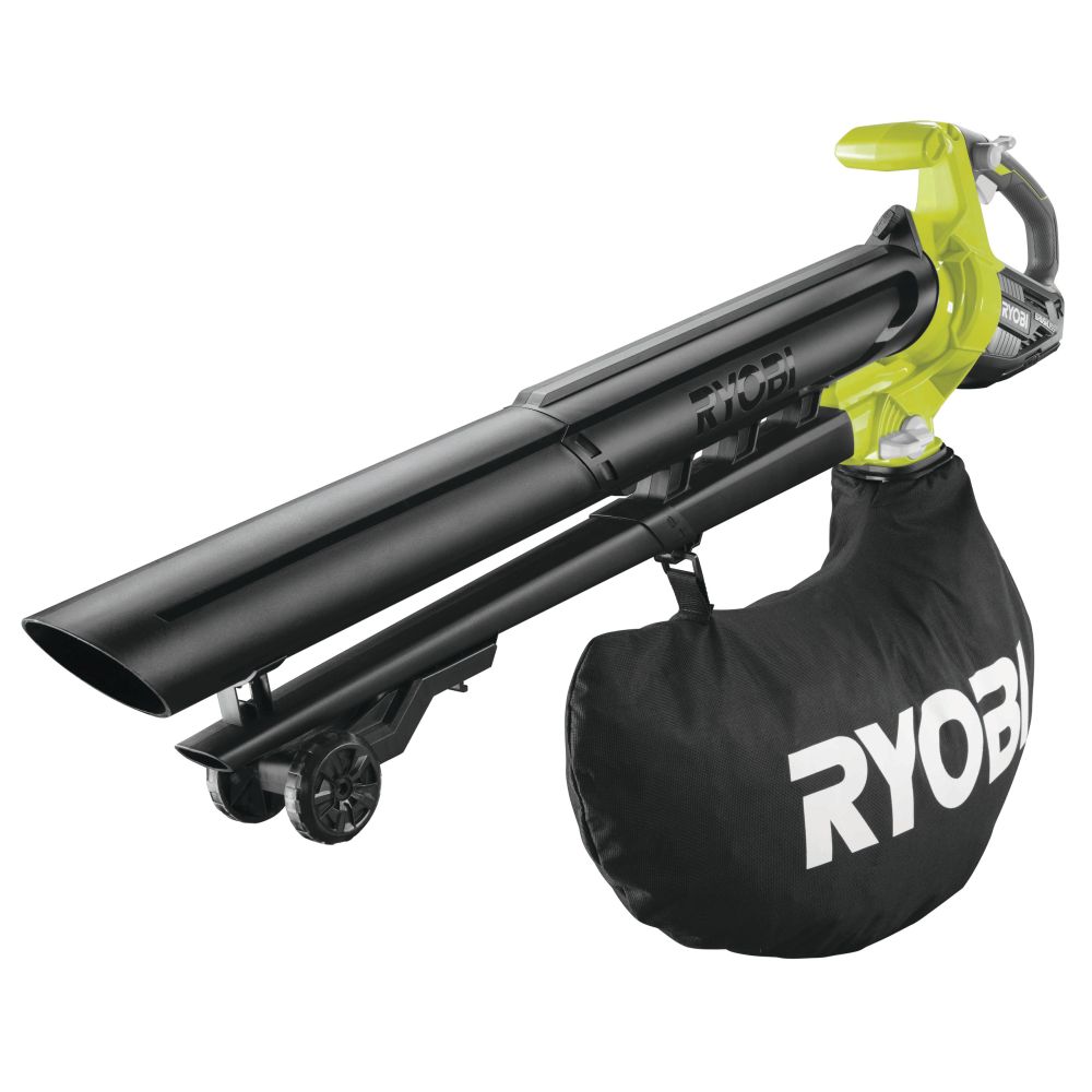 RYOBI 18V ONE+ CORDLESS BRUSHLESS LEAF BLOWER VACUUM, BARE TOOL [OBV18]