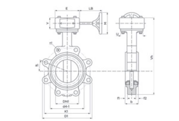 PEGLER DUCTILE IRON BUTTERFLY VALVE FULLY LUGGED PN16 V905G | DN 250