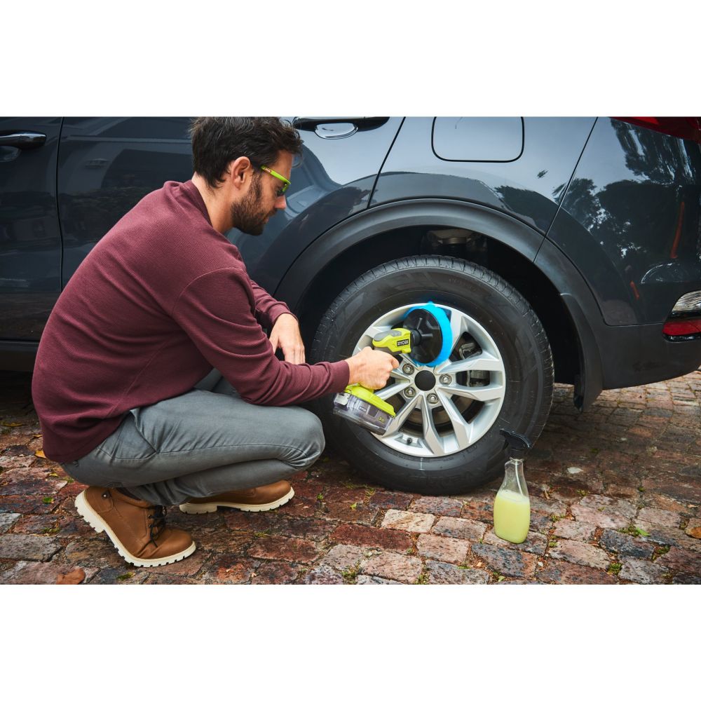RYOBI 18V ONE+ CORDLESS COMPACT POWER SCRUBBER, BARE TOOL [R18CPS-0]
