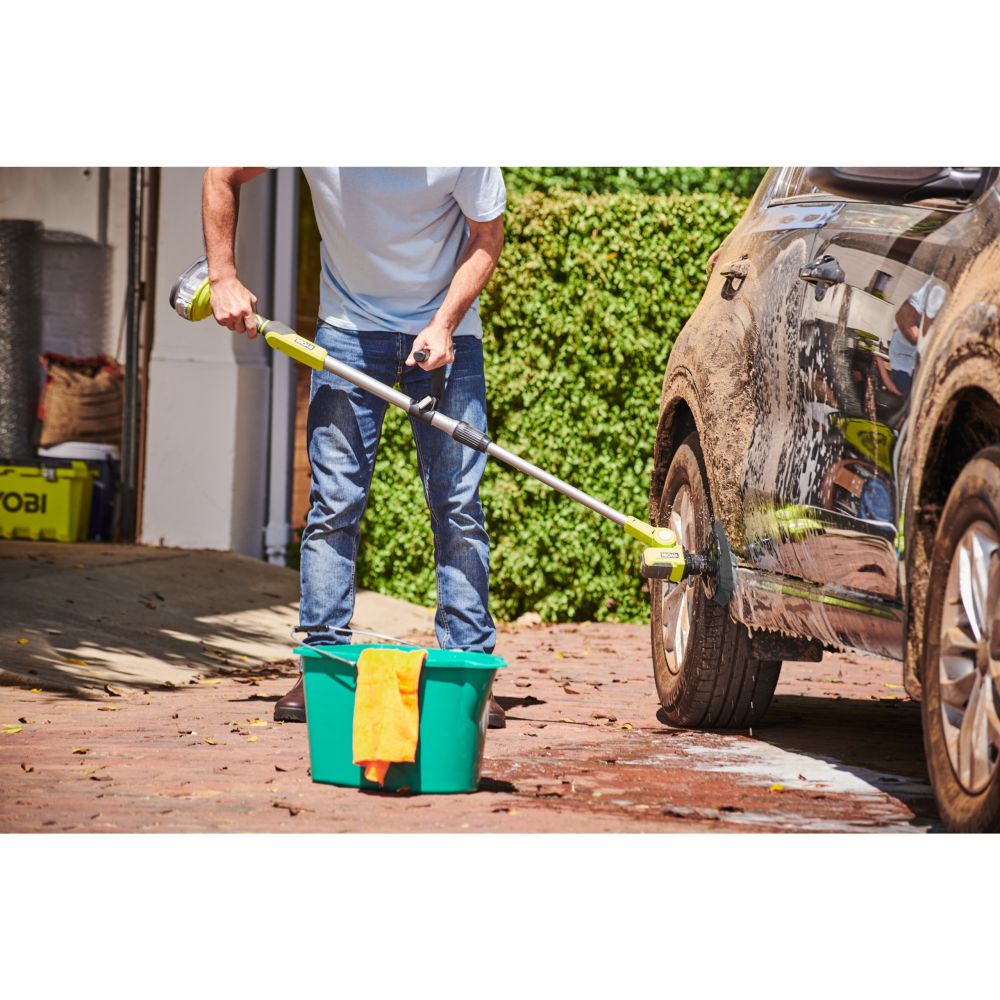 RYOBI 18V ONE+ CORDLESS TELESCOPIC POWER SCRUBBER, BARE TOOL [R18TPS-0]