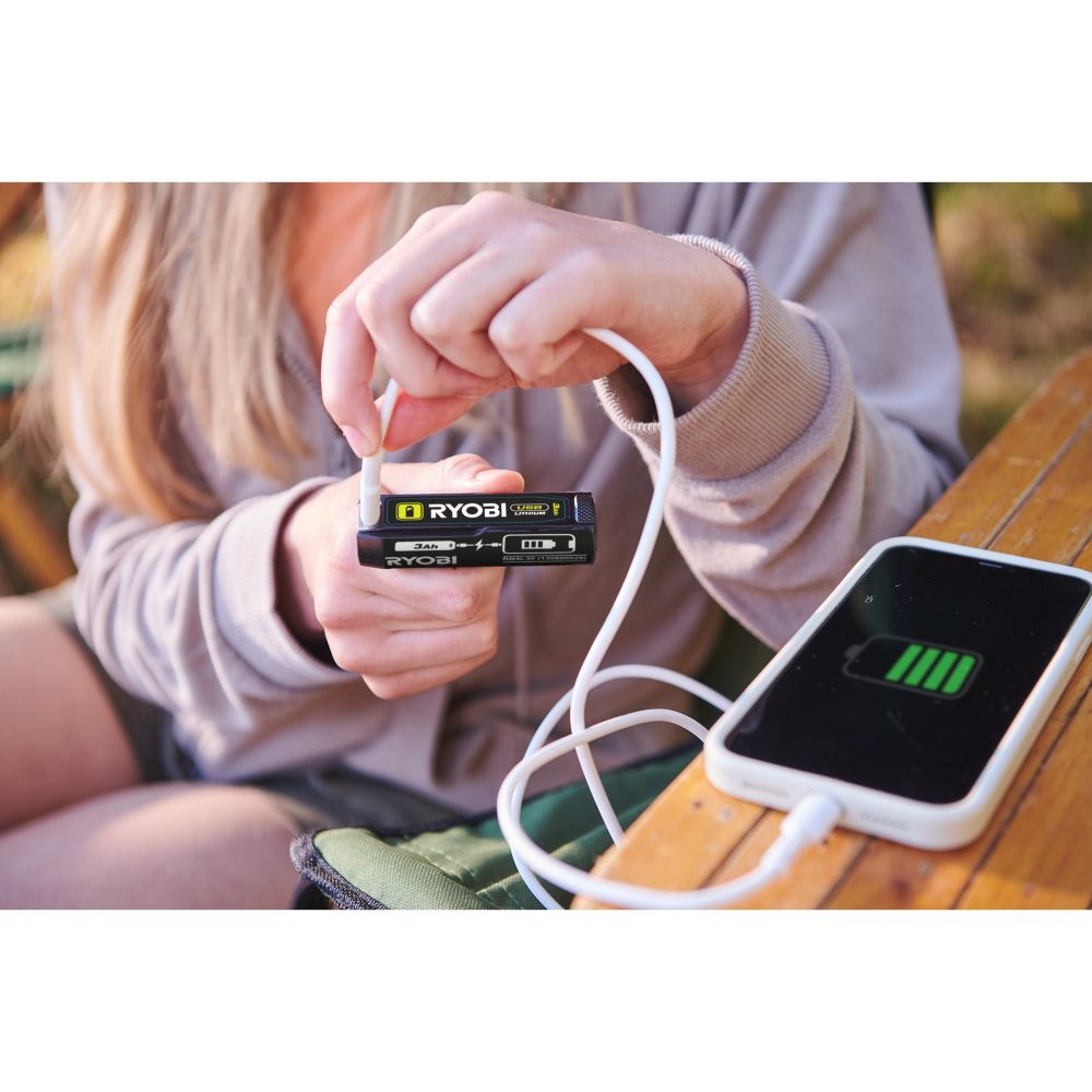 RYOBI 4V USB LITHIUM BATTERY AND POWER BANK, 3.0 AH [RB4L30]
