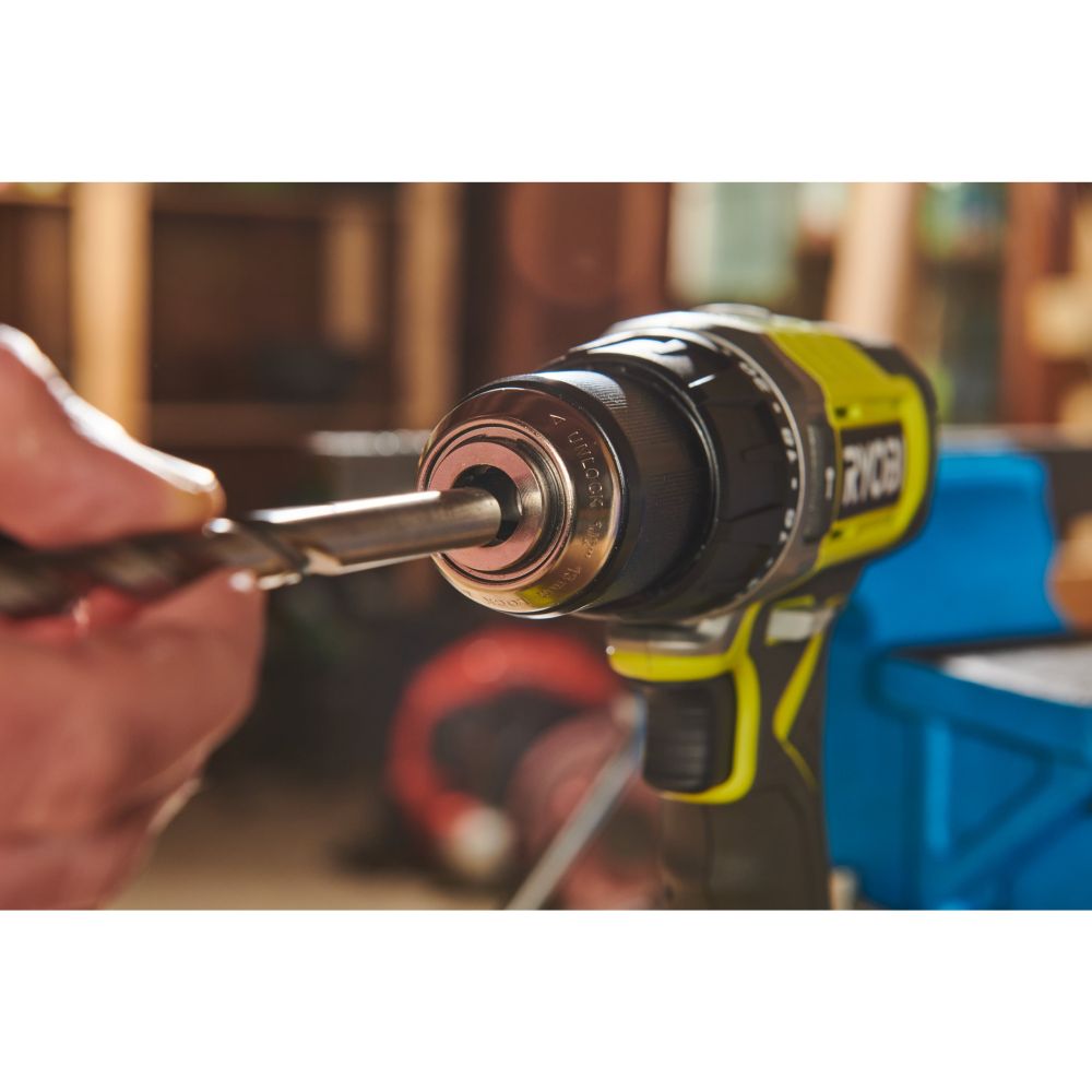RYOBI 18V ONE+ CORDLESS COMBI DRILL STARTER KIT, 2X2.0 AH BATTERIES, CHARGER [RPD18-2C20B]