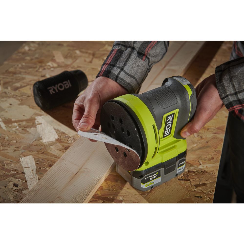 RYOBI 18V ONE+ CORDLESS RANDOM ORBIT SANDER, BARE TOOL [RROS18-0]