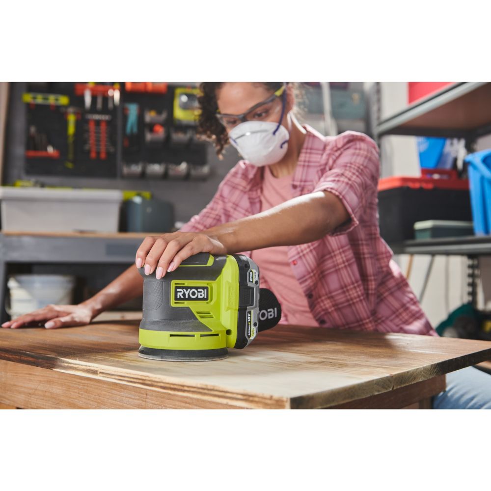 RYOBI 18V ONE+ CORDLESS RANDOM ORBIT SANDER, BARE TOOL [RROS18-0]