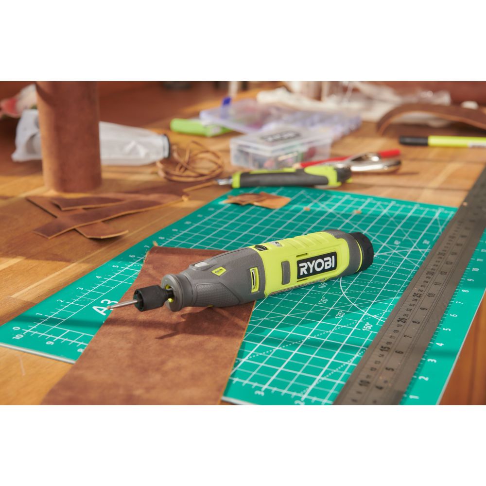 RYOBI 4V USB LITHIUM CORDLESS ROTARY TOOL STARTER KIT, 1 X 4V 2.0 AH BATTERY, USB C CHARGING CABLE [RRT4-120GA15]