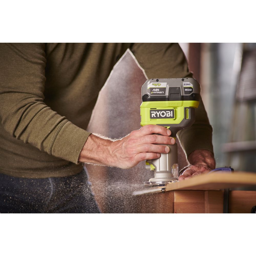 RYOBI 18V ONE+ CORDLESS TRIM ROUTER, BARE TOOL [RTR18-0]