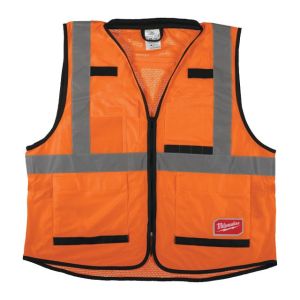 MILWAUKEE PREMIUM HI-VISIBILITY VEST ORANGE - S/M | 1PC