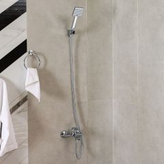 MILANO LEMO SINGLE LEVER BATH MIXER WITH SHOWER SET | CHROME