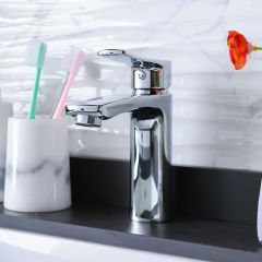 MILANO CHARMING SINGLE LEVER BASIN MIXER WITH WASTE POP-UP | CHROME