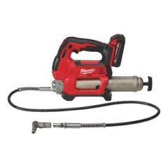 MILWAUKEE M18 GREASE GUN KIT, 1 X 2.0 AH BATTERY PACK, M12-18 C CHARGER, KITBOX