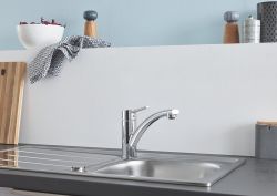 GROHE SWIFT SINGLE-LEVER SINK MIXER, LOW SPOUT | CHROME 1/2 IN