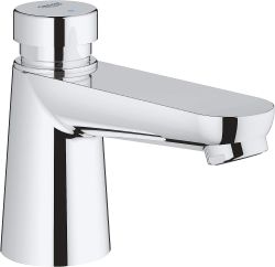 GROHE EUROECO COSMOPOLITAN T SELF-CLOSING PILLAR TAP | CHROME 1/2 IN