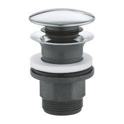 GROHE WASTE SET WITH PUSH-OPEN PLUG | CHROME