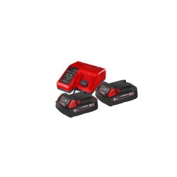 MILWAUKEE STARTER PACK SET | 2 X 2 AH BAT + CHARGER| [M18NRG-202]